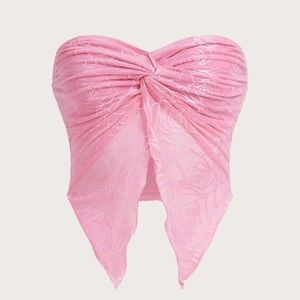 Off shoulder pink top